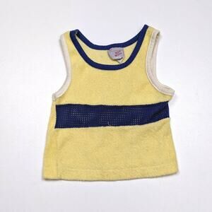 Vintage Wee Willy Tank Top Boys Size 12-18m Yellow Terry